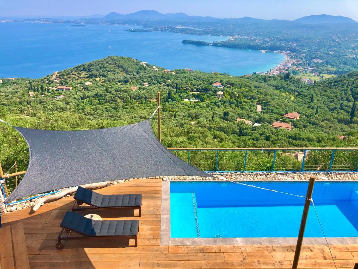 House Tanna Of Villa Intaba Spectacular Sea Views Corfiot Riviera Spartilas Corfu Island Greece Close To Ipsos Beach Spartylas Extérieur photo