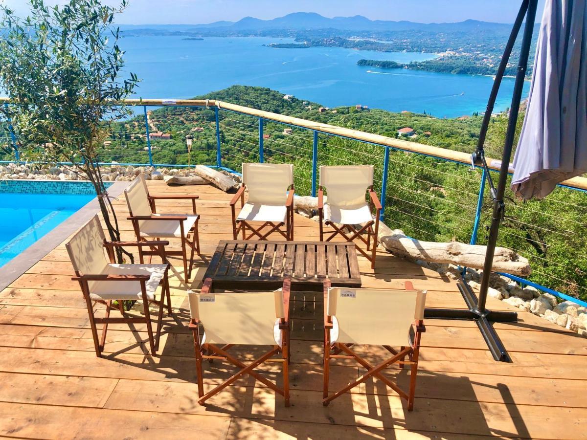 House Tanna Of Villa Intaba Spectacular Sea Views Corfiot Riviera Spartilas Corfu Island Greece Close To Ipsos Beach Spartylas Extérieur photo